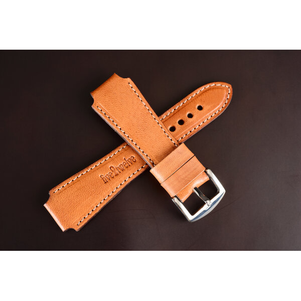Remienok na smart hodinky 20 mm | Hunter, muflón- céder, béžové prešívanie. Ideálne pre: Samsung Galaxy, Garmin, Amazfit, Huawei, Fossil, Xiaomi, Withings a iné.